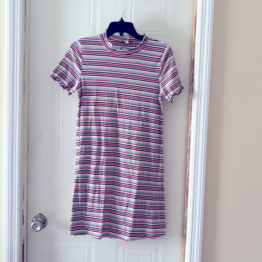Very colorful striped dress